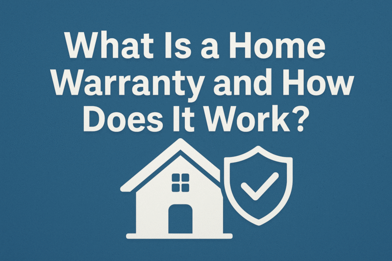 Illustration of a protected home with a warranty shield symbol representing home warranty coverage and repair protection — for blog post titled ‘What Is a Home Warranty and How Does It Work?