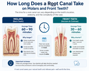 How Long Does a Root Canal Take on Molars and Front Teeth?