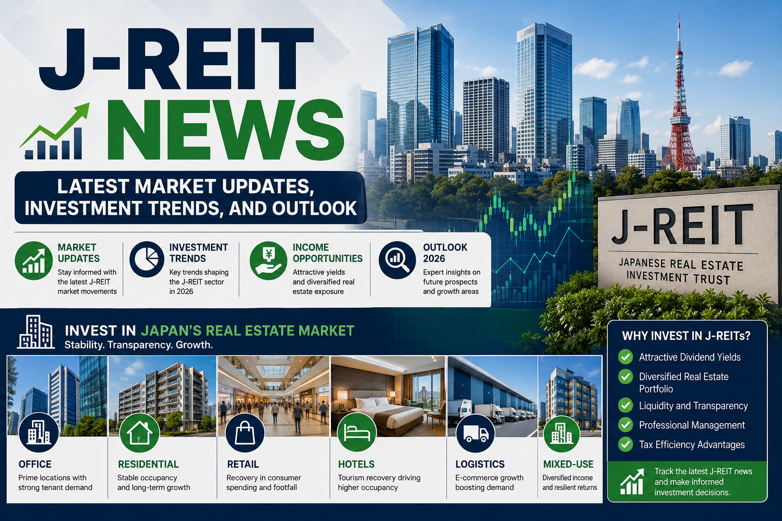J-REIT News : Latest Market Updates, Investment Trends, and Outlook