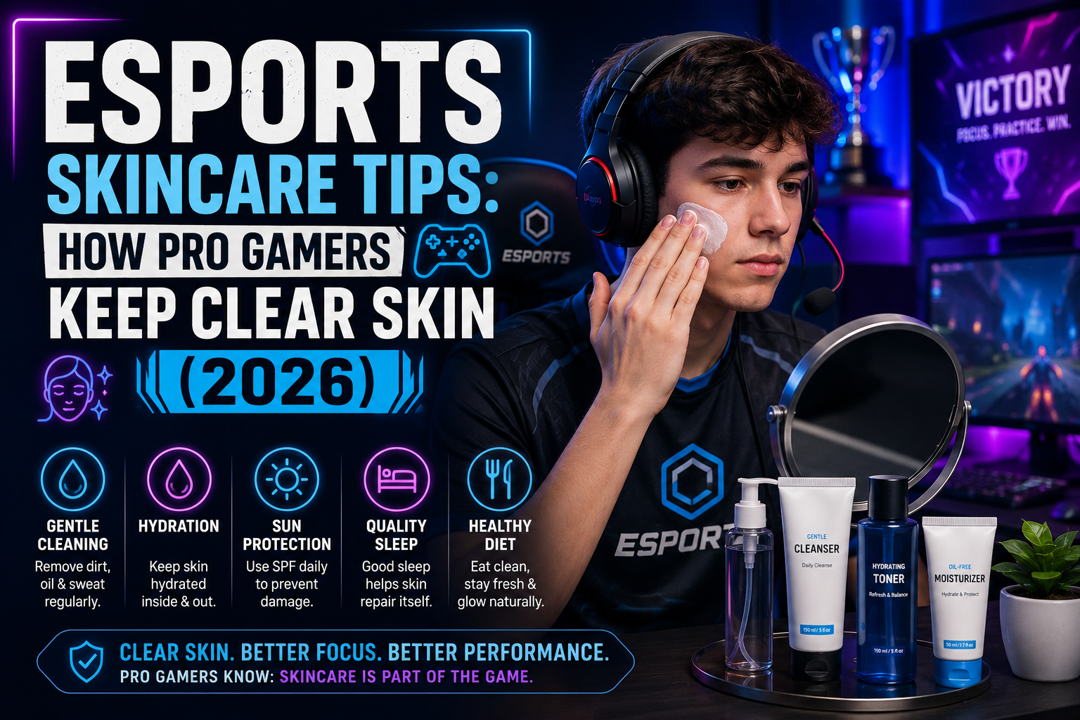 Esports Skincare Tips: How Pro Gamers Keep Clear Skin (2026)